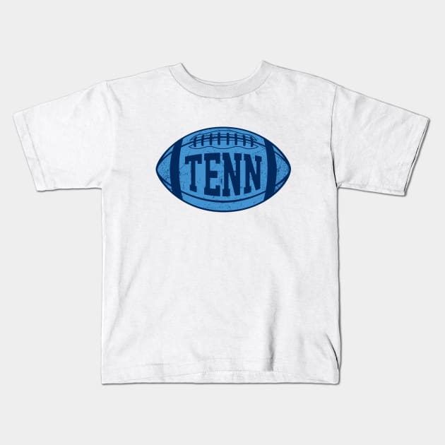 TENN Retro Football - White Kids T-Shirt by KFig21